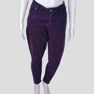 Paige Maroon/Purple Denim Stretch Skinny Leg Jeans